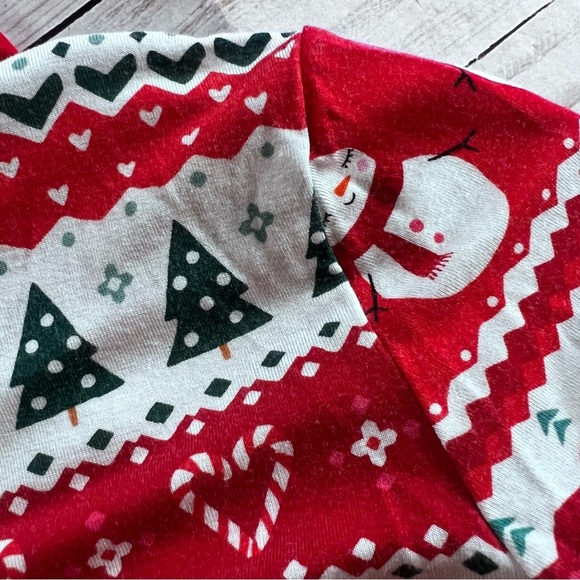 Little Sleepies Fair Isle Festive Holiday Pajamas Size 12/14 - Picture 9 of 10